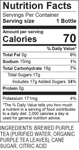 Hint of Sweet Tad Bit Sweet Purple Tea, 16 oz - 12 Pack