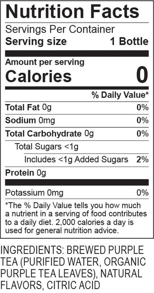 Unsweetened Coconut Lime Purple Tea, 16 oz - 12 Pack
