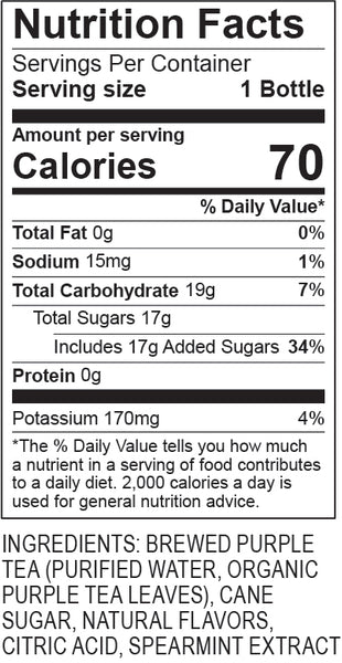 Hint of Sweet Watermelon Mint Purple Tea, 16 oz - 12 Pack